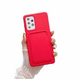 Card Holder Case For Samsung Galaxy S21 5G Ultra SM-G998B in Red