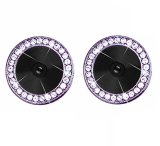 For iPhone 14/14 Plus - A Set of 2 Purple Jewelled Glass Camera Lens Protectors