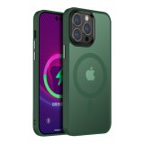 For iPhone 14 - Cangling Green Smart Charging Silicone Case