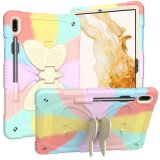 Butterfly Case for iPad Air3/7th/8th/9th MultiColour Pink Rainbow with Strap
