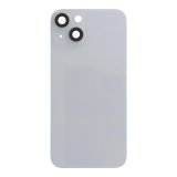 Glass Back For iPhone 14 Starlight White Battery Door Camera Lens Bezel Magnetism Ring + Metal Plate Plain Without Logo