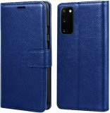 Case For Samsung S21 Ultra S30 Ultra PU Leather Flip Wallet Blue