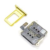 Dual Sim Tray For iPhone 11 Yellow With Sim Card Reader - 2 Sim Cards in 1 Phone