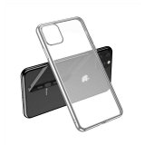 Case For iPhone 11 Pro Max Clear Silicone With Silver Edge