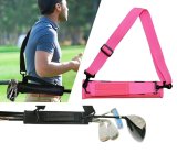 Mini Lightweight Portable Travel Practice Golf Shoulder Bag for 3-6 Clubs Pink