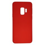 Case For Samsung S9 in Red Smooth Liquid Silicone