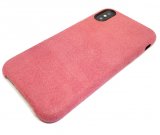 Case For iPhone X Smooth Velour Rose Pink