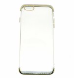 iPhone 6s Plus Clear Case With Gold Trim and Gold Buttons