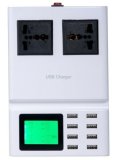 8 Port USB Desk Charger and Mains Extension With LCD Display For Multiple Mobile Phones iPads Tablets (YC-CDA10)