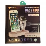 Coteetci Aluminium Base Hub For iPhone Apple Watch Charging Dock Stand Gold