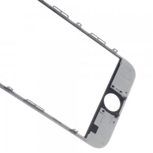Glass Lens For iPhone 6 on Frame with OCA Layer Cold Press White 3 in 1