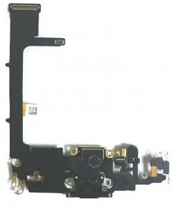 Charging Port For iPhone 11 Pro Max Black Flex