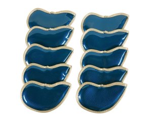 Leather Golf Club Headcovers Irons Set 10 Pcs Club Iron Head Covers in Blue