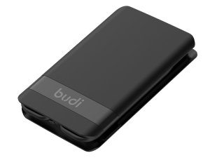 Budi 15W Wireless Charger Multi Functional Box with Phone Cable Adapters Black