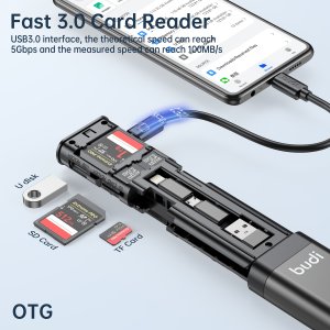 Multifunction Storage Card Reader Stick Budi USB C 3.0