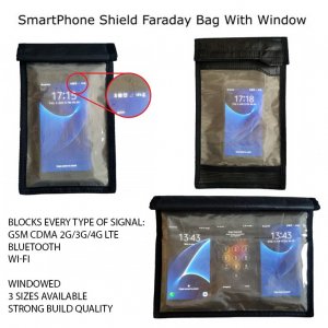 Faraday Bag Signal Blocker For Mobile Phone Shield With Window Large VKF3
