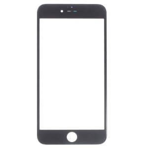Glass Lens For iPhone 6 Plus on Frame with OCA Layer Cold Press Black 3 in 1