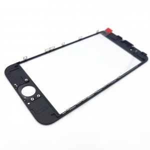 Glass Lens For iPhone 6s on Frame with OCA Layer Cold Press Black 3 in 1