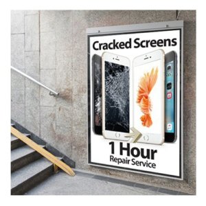 Phone Repair Poster A1 HUGE Newly Designed Cracked Screens 1 Hour Repair Service
