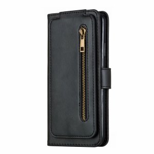 Flip Case For iPhone 13 Wallet with Zip and Card Holder Black