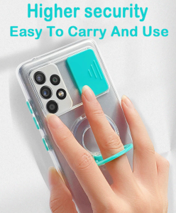 Case For Samsung A42 A426B 5G Mint Green With Camera Protection Hand Ring
