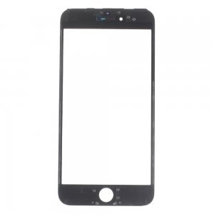 Glass Lens For iPhone 6 Plus on Frame with OCA Layer Cold Press Black 3 in 1