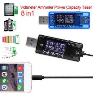 Charging Port Tester For iPhone Voltmeter Ammeter Power Capacity Smartphone