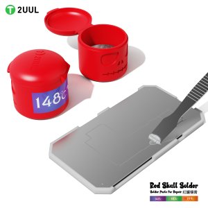 2UUL BGA Solder Paste Red Skull 148 183 199 Degrees For IC Chip Repair Pack Of 3