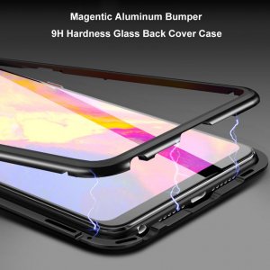 Case For iPhone Xs White Magnetic Absorption Metal Edge