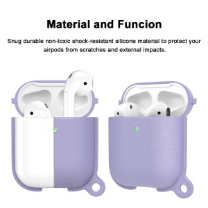 Case For Apple Airpods With Hanger And Hole For LED Yellow