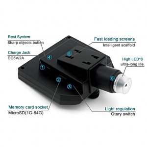 Portable Microscope 600X Zoom 3.6MP With 4.3 Inch Lcd Display