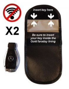 Faraday Bag Signal Blocker Safe Car Keyless Entry Fob PACK of 2
