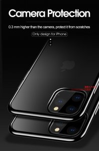 Case For iPhone 11 Pro Clear Silicone With Black Edge