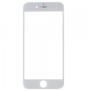 Glass Lens For iPhone 6 on Frame with OCA Layer Cold Press White 3 in 1