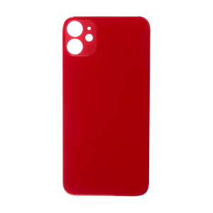 Glass Back For iPhone 11 Plain in Red