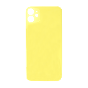 Glass Back For iPhone 11 Plain in Yellow
