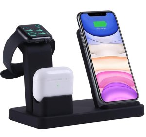 Charger For iPhone Watch Pods 3 in 1 Wireless Magnetic Fast