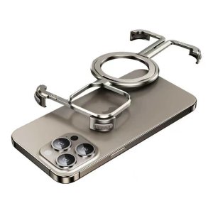 Alloy Corner Pad Camera Protector For iPhone 15 Premium Bronze Metal