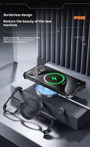 Alloy Corner Pad Camera Protector For iPhone 15 Pro Premium Black Metal