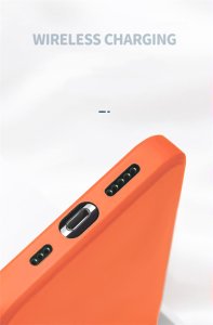 Case For iPhone 11 Pro Max With Silicone Card Holder Orange