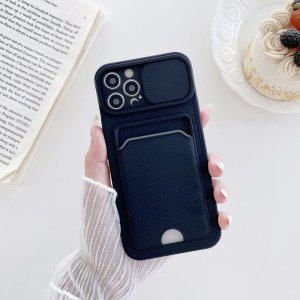 Case For iPhone 6P 7P 8P in Black Ultra thin Case with Card slot Camera shutter
