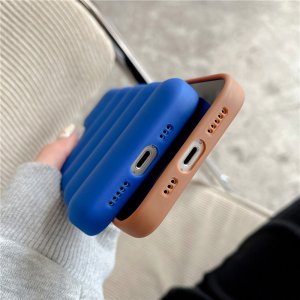 Case For iPhone 13 Pro Black Puffer Down Jacket