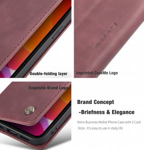 Flip Case For iPhone 13 Wallet in Beige Handmade Leather Magnetic Folio Flip