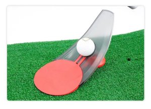 Foldable Golf Putter Putting Speed Accuracy Exerciser Training Accessory Orange
