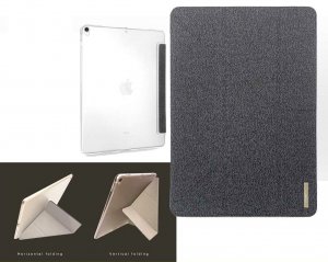 Stand Case For iPad Pro 12.9 Inch Baron Charcoal Grey Multi Angle Sleep Wake