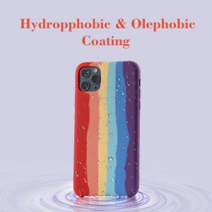 Case For iPhone XS Max Gay Pride Rainbow Multicoloured Liquid Silicone