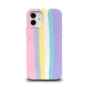 Case For iPhone 13 Liquid Silicone Cover Rainbow Brighton Rock
