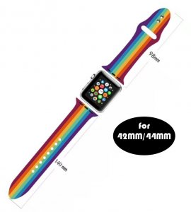 Sport Strap For Apple Watch 42mm 44mm Gay Pride Rainbow Series 5 4 3 2
