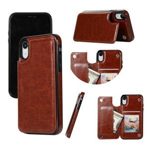 Case For iPhone 14 Pro 15 Pro in Black Flip Leather Multi Card Holder