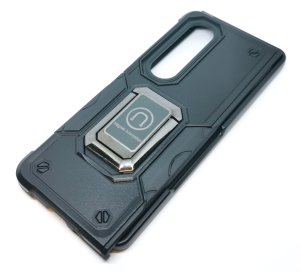 For Samsung Z Fold 3 Luxury PU Leather Flip Wallet Case Black